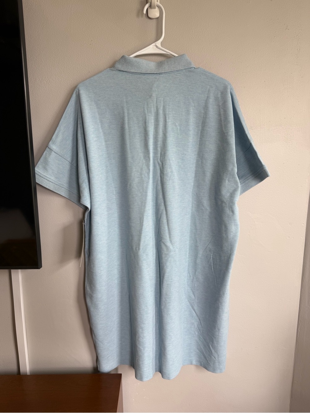 NWT Tuckernuck Polo Short Sleeve Dress Light Blue L Cotton - Picture 5 of 5